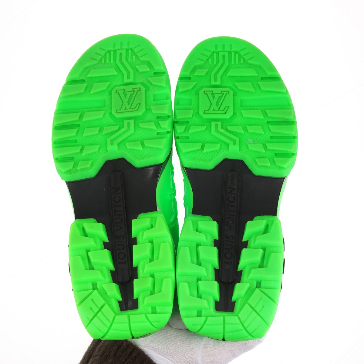 Louis Vuitton Millennium Line 21 Year Laver Trainers 9 Men Green  Black FD0251 Neon Color LV Logo  Cable Box  Bag