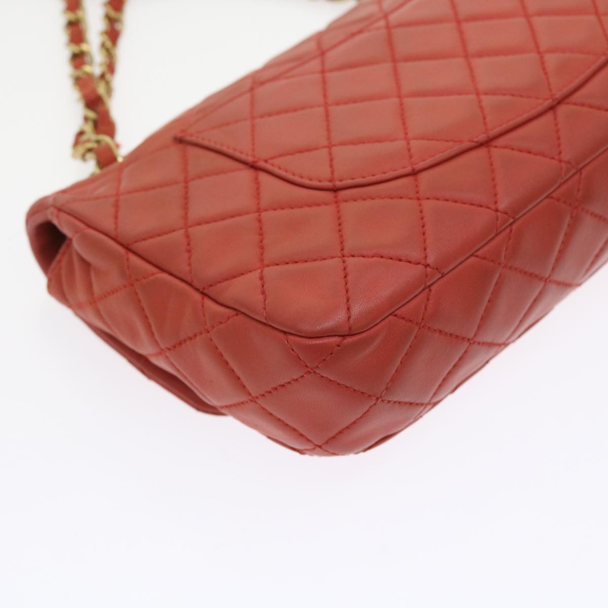 CHANEL Matelasse Chain Shoulder Bag Lamb Skin Valentine Only Pink CC 57072A