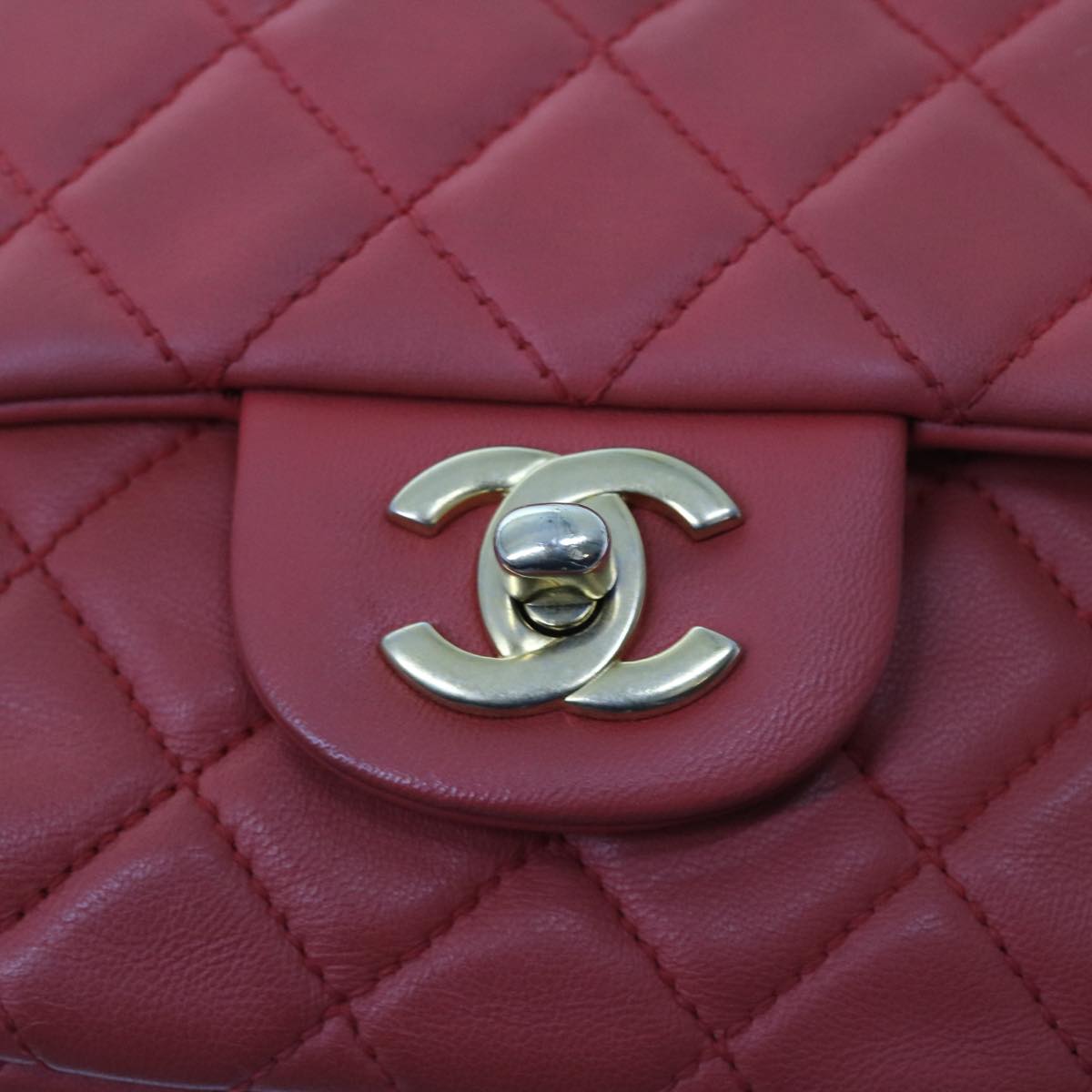 CHANEL Matelasse Chain Shoulder Bag Lamb Skin Valentine Only Pink CC 57072A