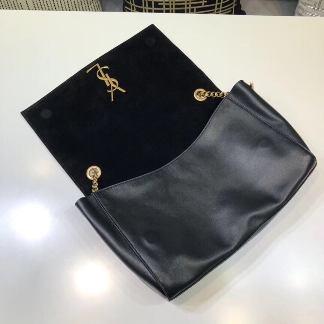GLAMI Kate MeGLAMIum Chain Bag In Grain De Poudre Black For Women 9.4in/24cm YSL 364021BOW0J1000