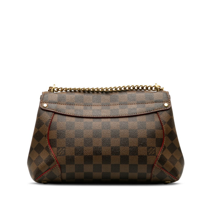Louis Vuitton Damière Caisse Cratch Chain Sliding Shelter Bag N41596 Eve Brown PVC Leather Ladies Louis Vuitton