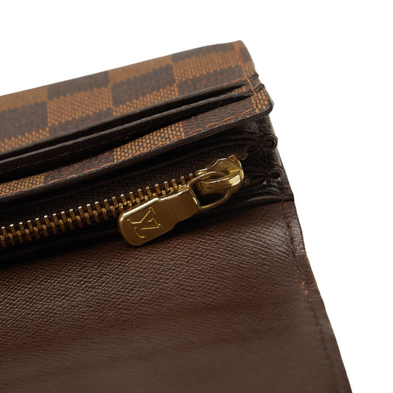Louis Vuitton Damiere Portfolio Sarah Long Wallet N61734 Brown PVC Leather  Louis Vuitton Long Wallet