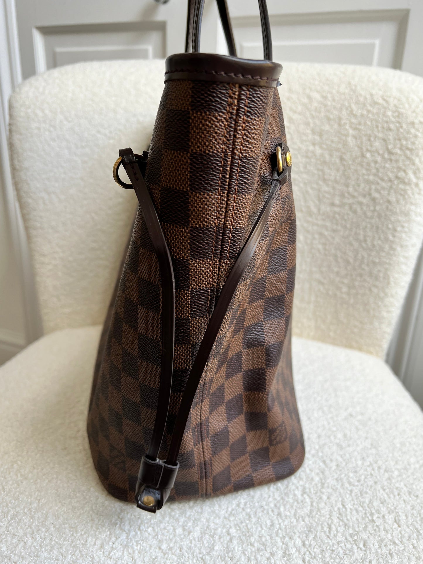 Louis Vuitton Neverfull MM Damier Ebene Rose Ballerine (RRP £1410)