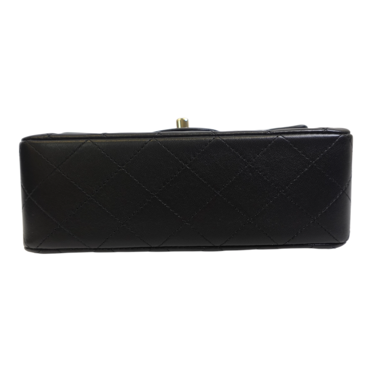 GLM-Lambskin Pearl Crystal Mini GLM- Lion Charm Top Handle Rectangular Flap