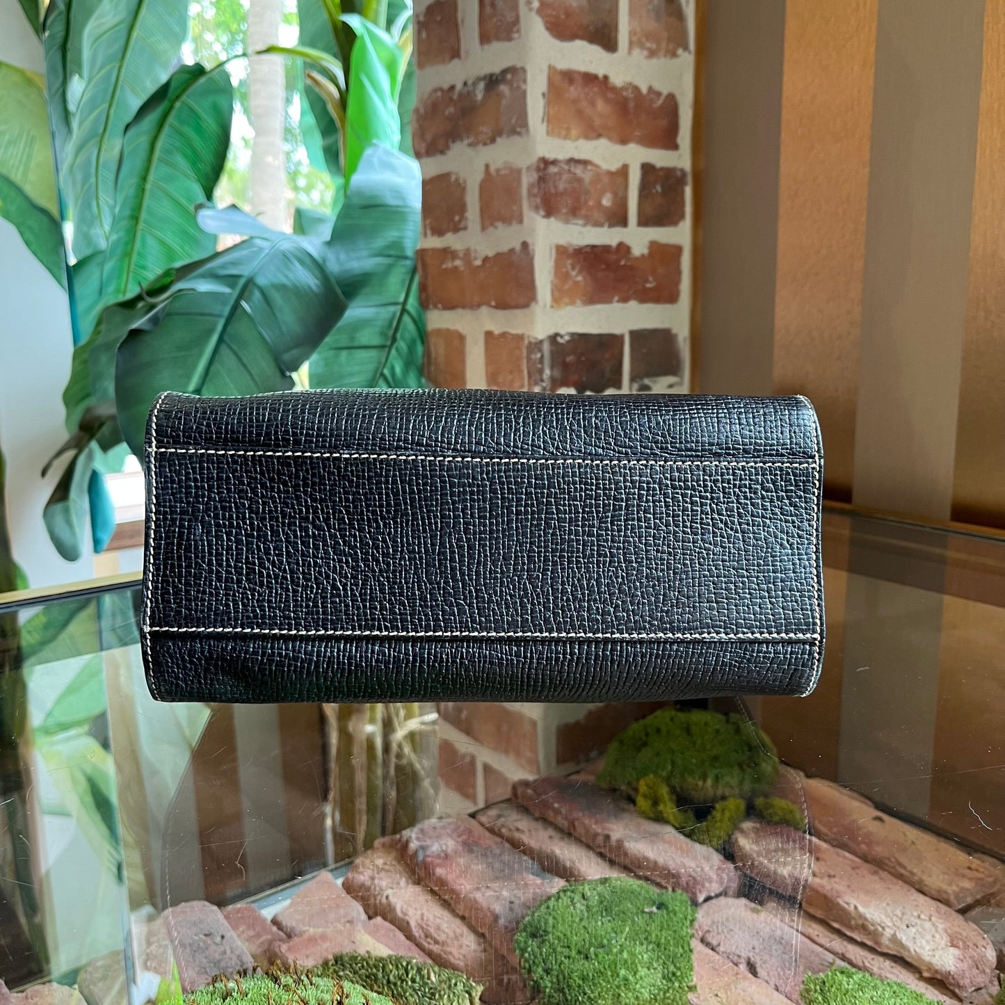 LOEWE Vintage Toggle Black Leather Crossbody