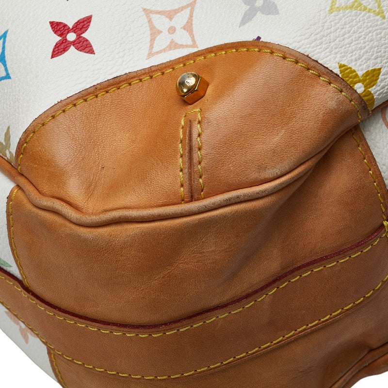 Louis Vuitton Monogram Multicolor M40195 Shoulder Bag PVC/Leather Bronze White Ladies Bike