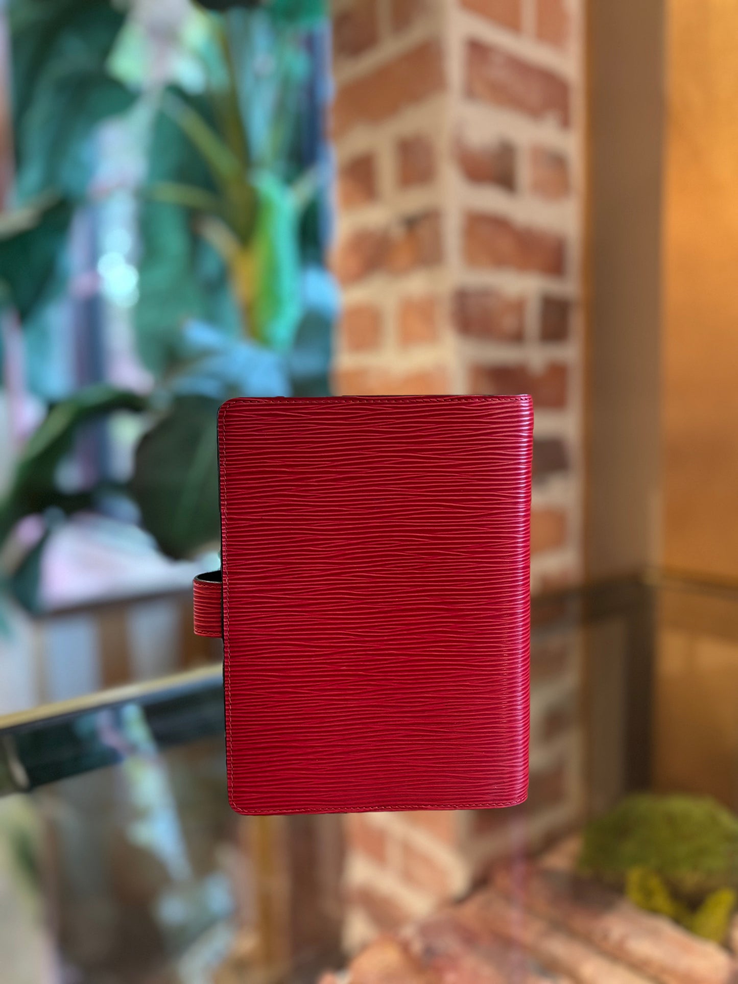 LOUIS VUITTON Red Epi Leather Medium Agenda Cover