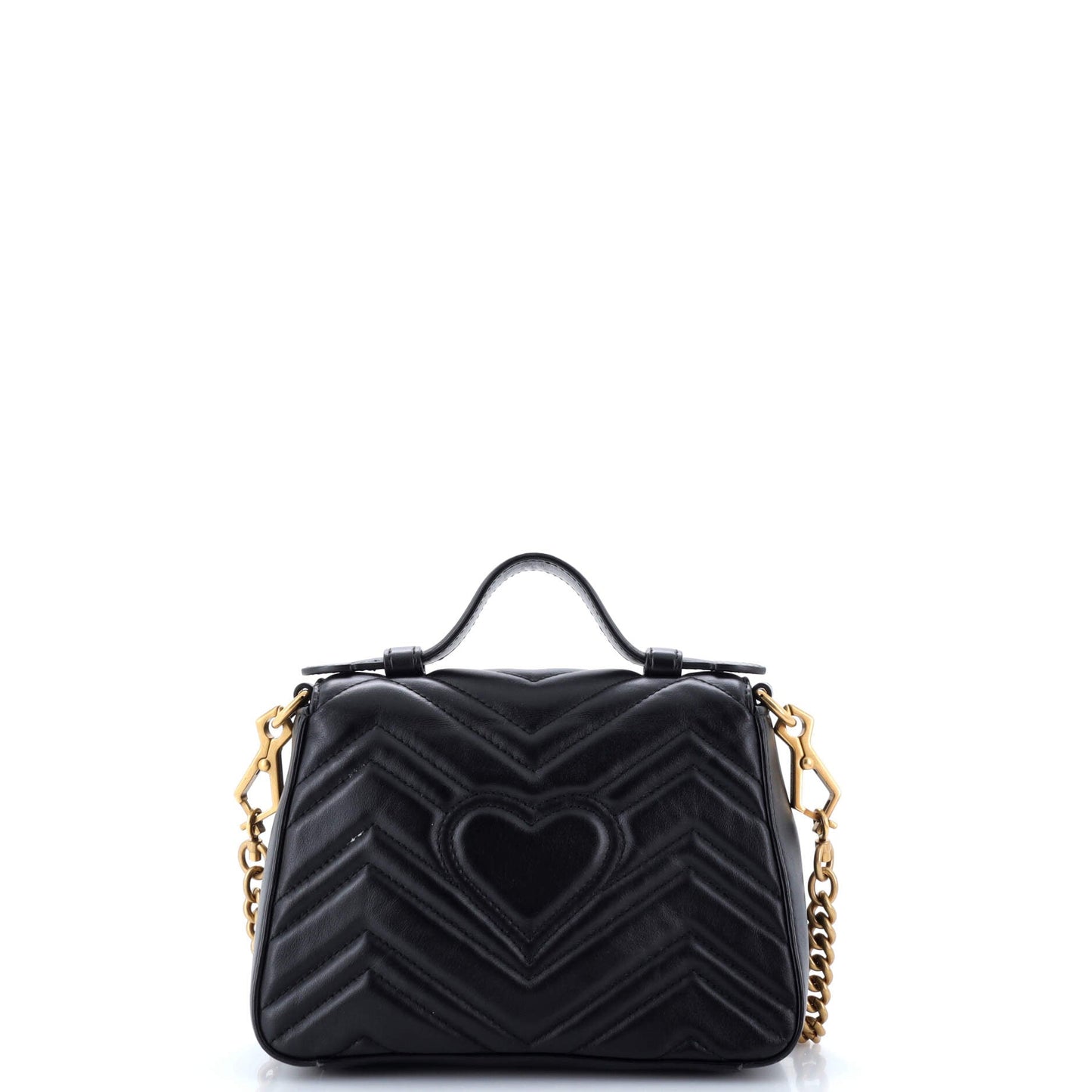 GG Marmont Top Handle Flap Bag Matelasse Leather Mini