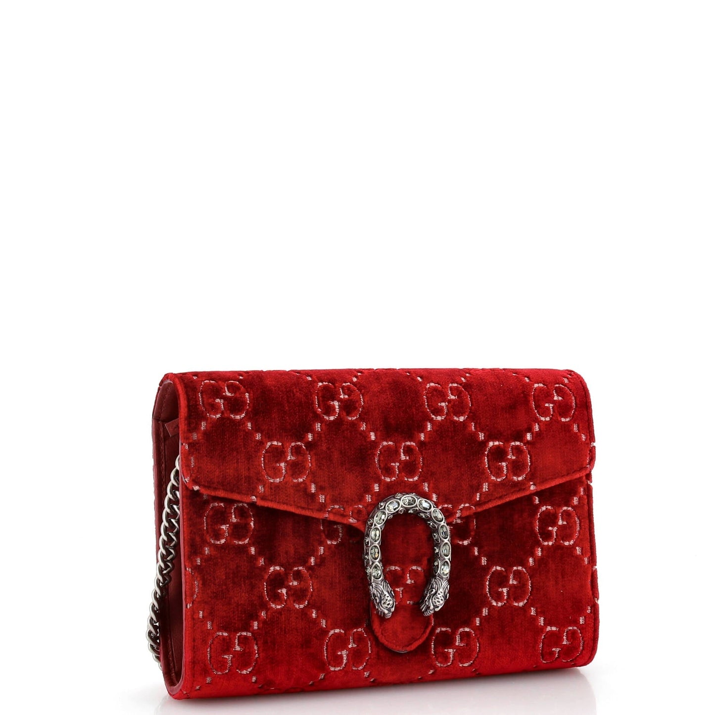 Dionysus Chain Wallet GG Velvet Small