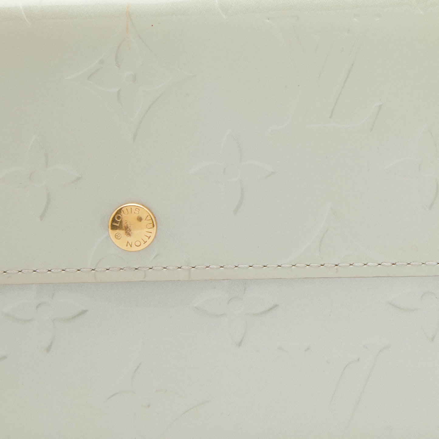 Louis Vuitton Silver Monogram Vernis Sarah Wallet
