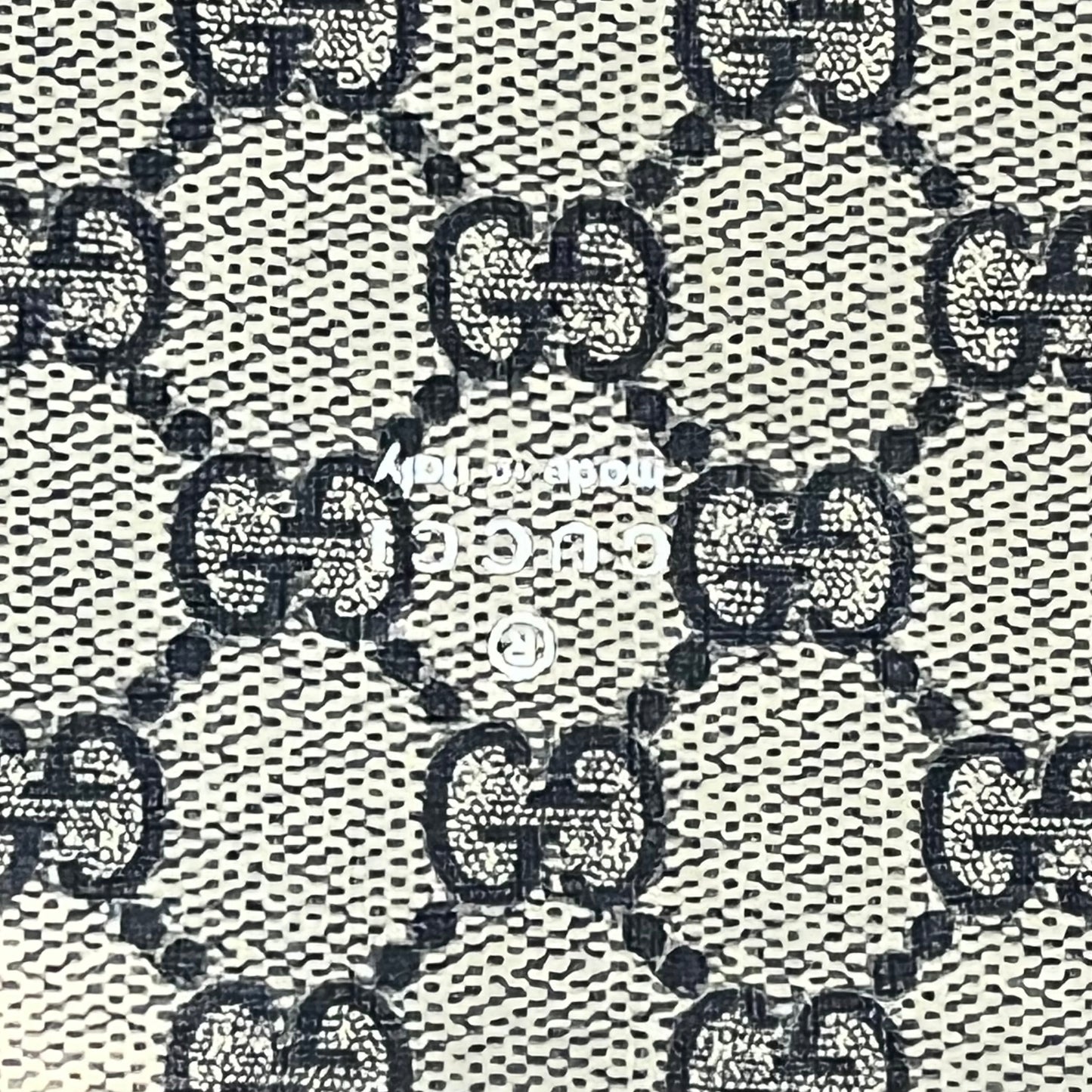 GUCCI Printed Logo Canvas Shopper Tote