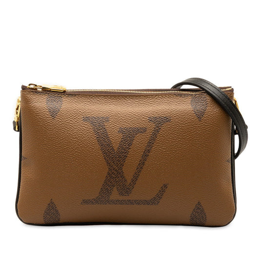 Louis Vuitton Monogram Giant Reversee Pochette Double  Shoulder Bag M69203 Brown PVC Leather  Louis Vuitton
