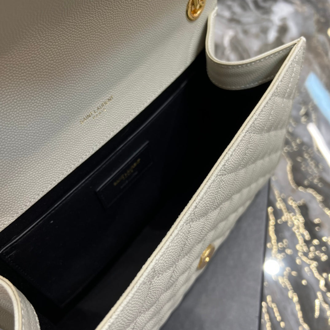 GLAMI Envelope MeGLAMIum Chain Bag White For Women, Women’s Bags 9.4in/24cm YSL