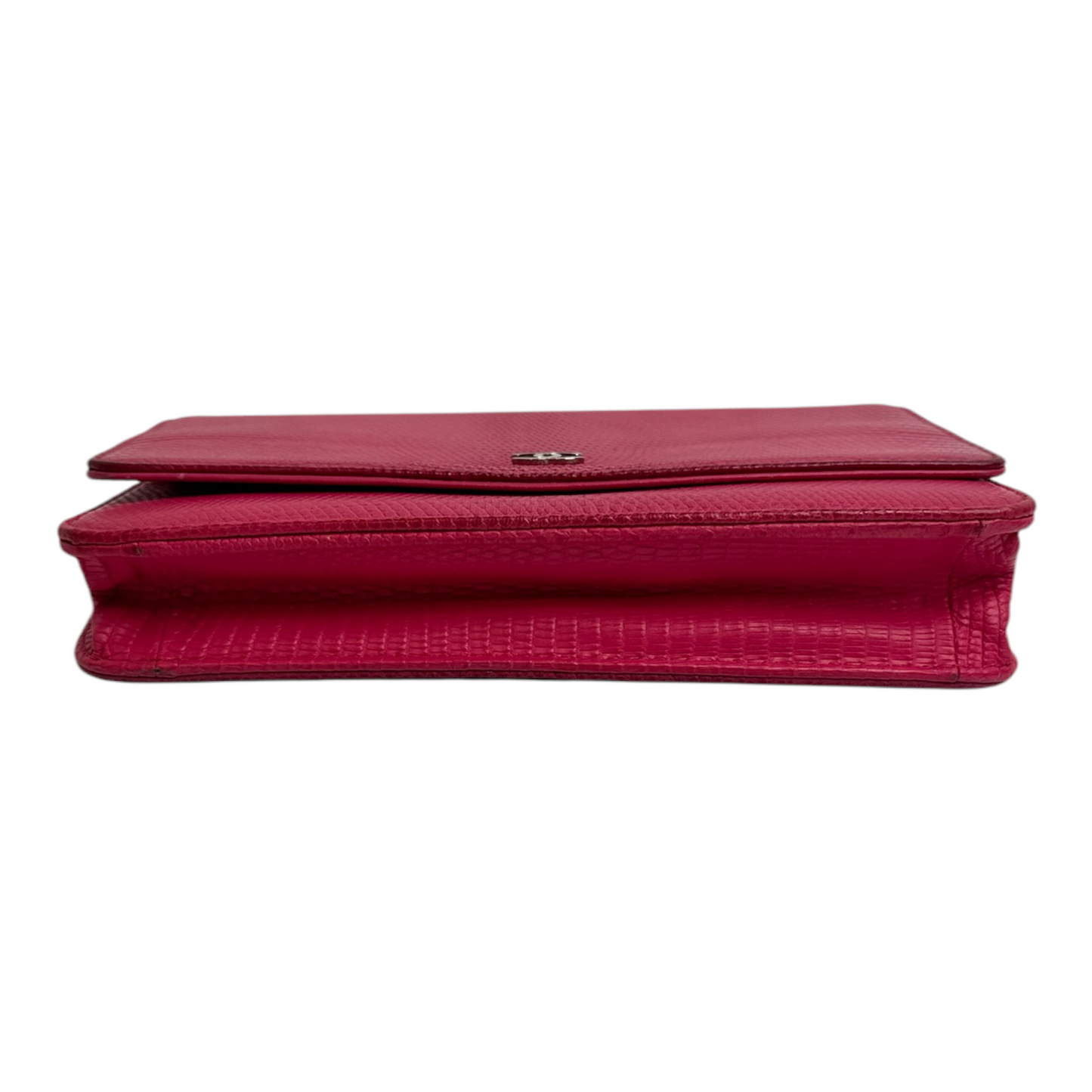 Chanel Hot Pink Lizard WOC Wallet On Chain
