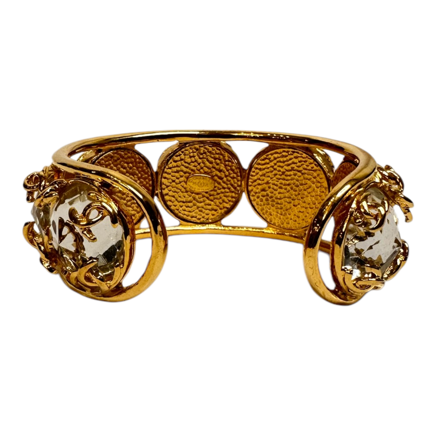 Chanel 1995 Rhinestone Cuff Bracelet