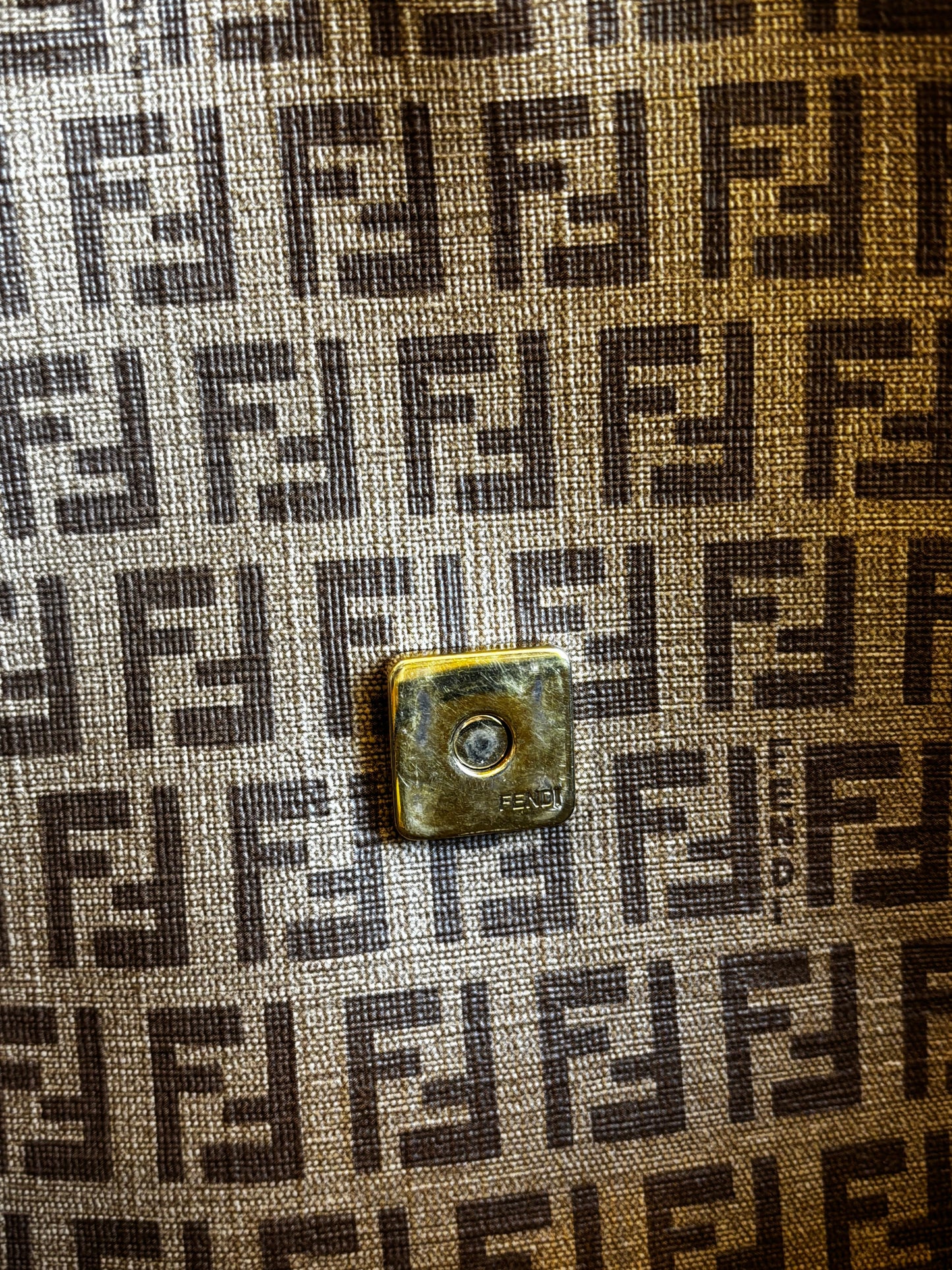 FENDI Brown Zucchino Spalmati Messenger
