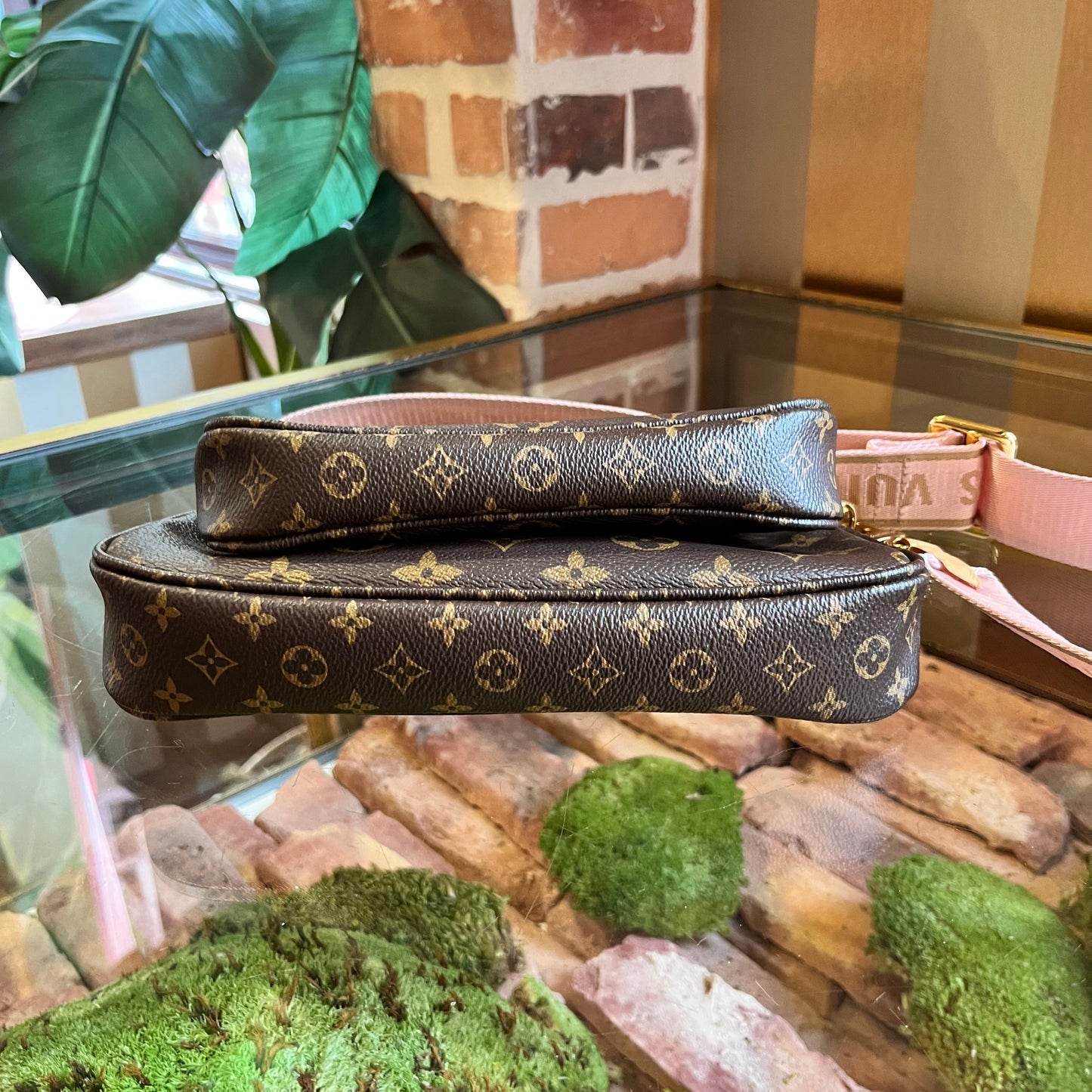 LOUIS VUITTON Multi Pochette Accessories Monogram Coated Canvas Crossbody Bag