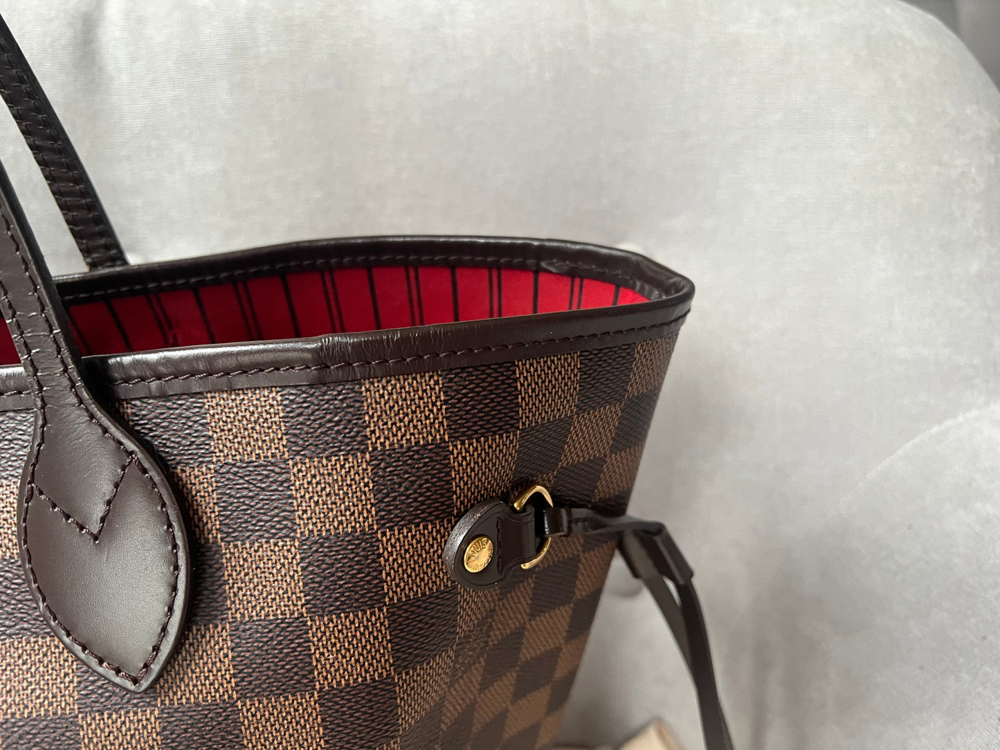 Louis Vuitton Neverfull MM Damier Ebene Cherry Interior (RRP £1,410)