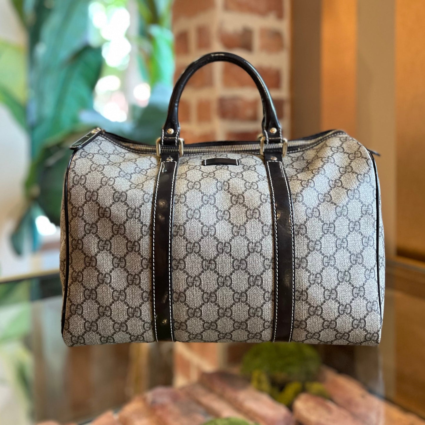 GUCCI Joy Boston Medium GG Coated Canvas Satchel Bag