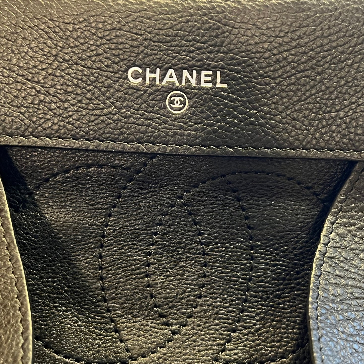CHANEL CC Waiter Caviar Crossbody Bag