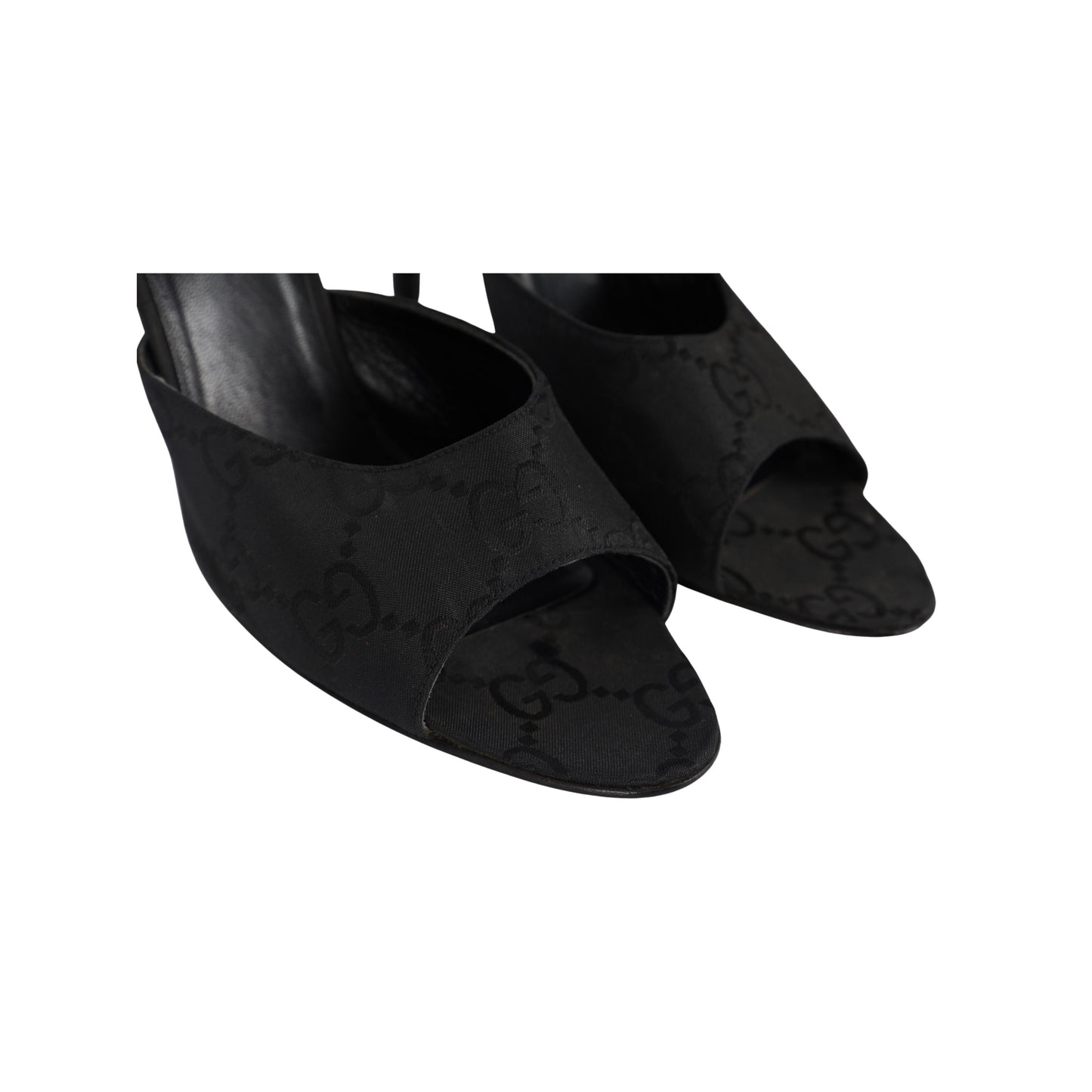 GLM-- Monogram Canvas Heel Sandals - '00s