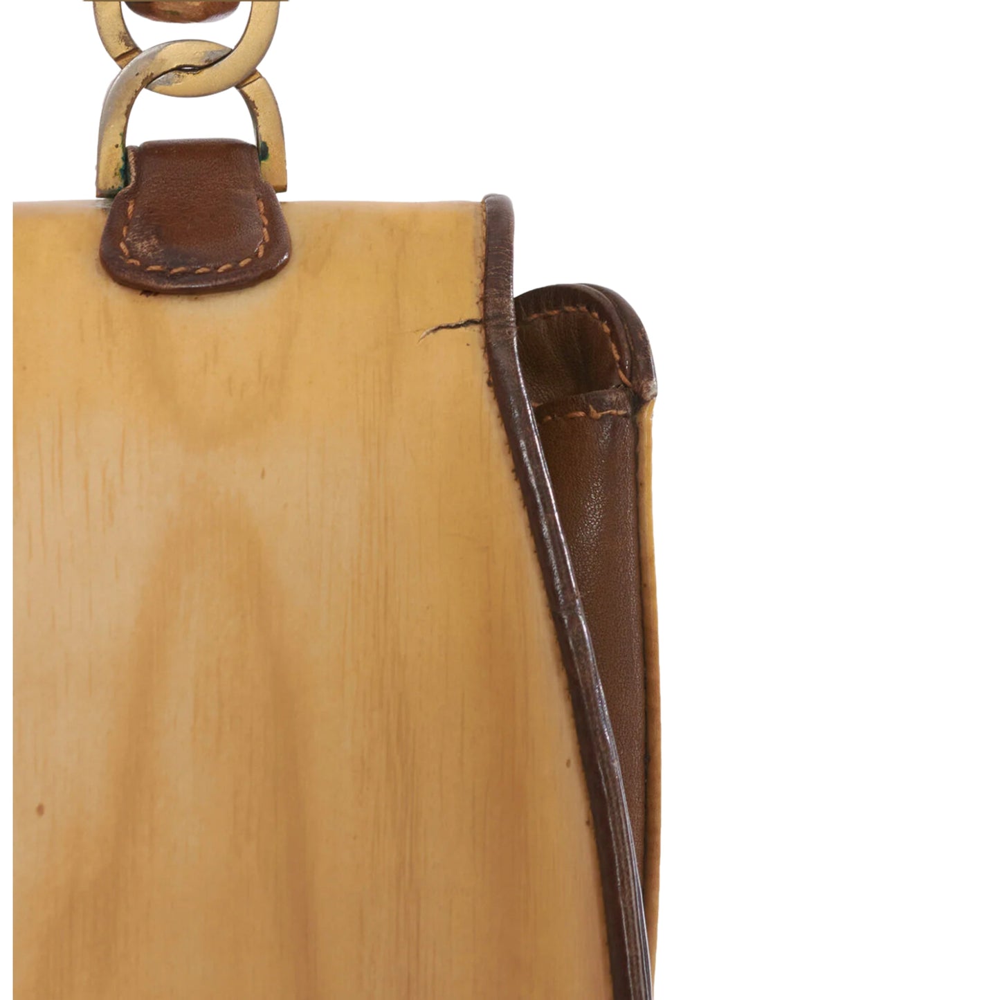 GLM-- handbag with bamboo handle - '90s
