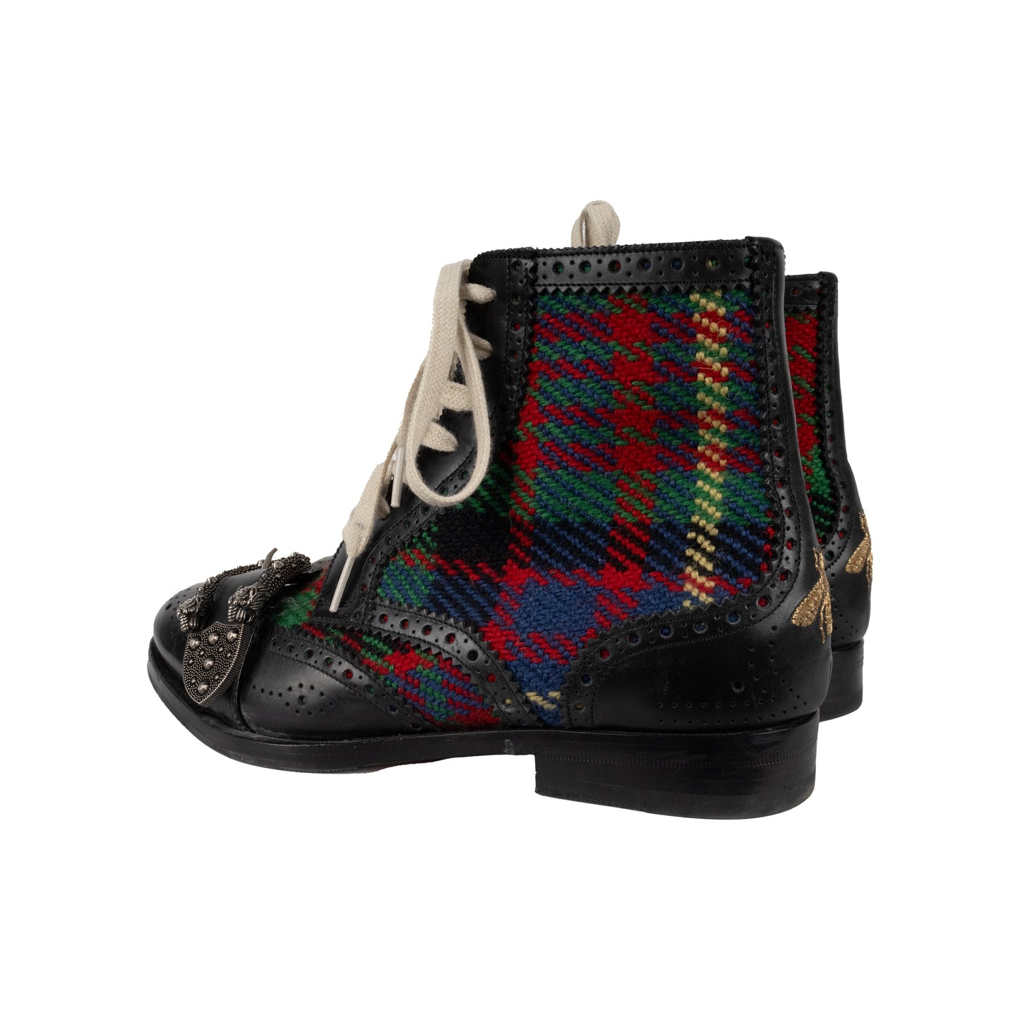 GLM-- Tartan Queercore Brogue Ankle Boots - '10s