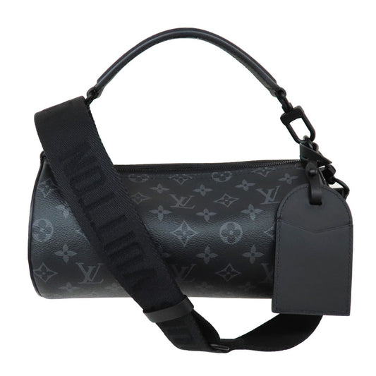 Louis Vuitton PM M46796 Monogram Eclipse Shoulder Bag 2WAY Black Gr Leather