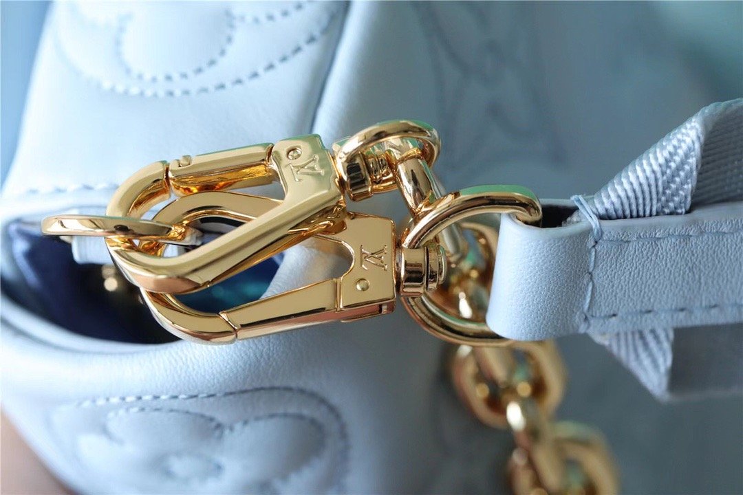 LV Wallet On Strap BuGLAMIlegram Monogram In Wallets and Small Leather Goods For Women Bleu Glacier Blue 7.9in/20cm LV M81399