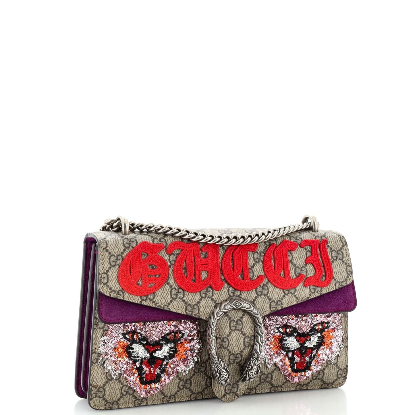 Dionysus Bag Embroidered GG Coated Canvas Small