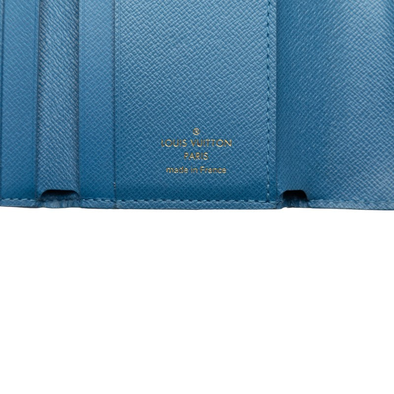 Louis Vuitton Monogram M63881 Long Wallet PVC/Leather Blue-Jean Brown