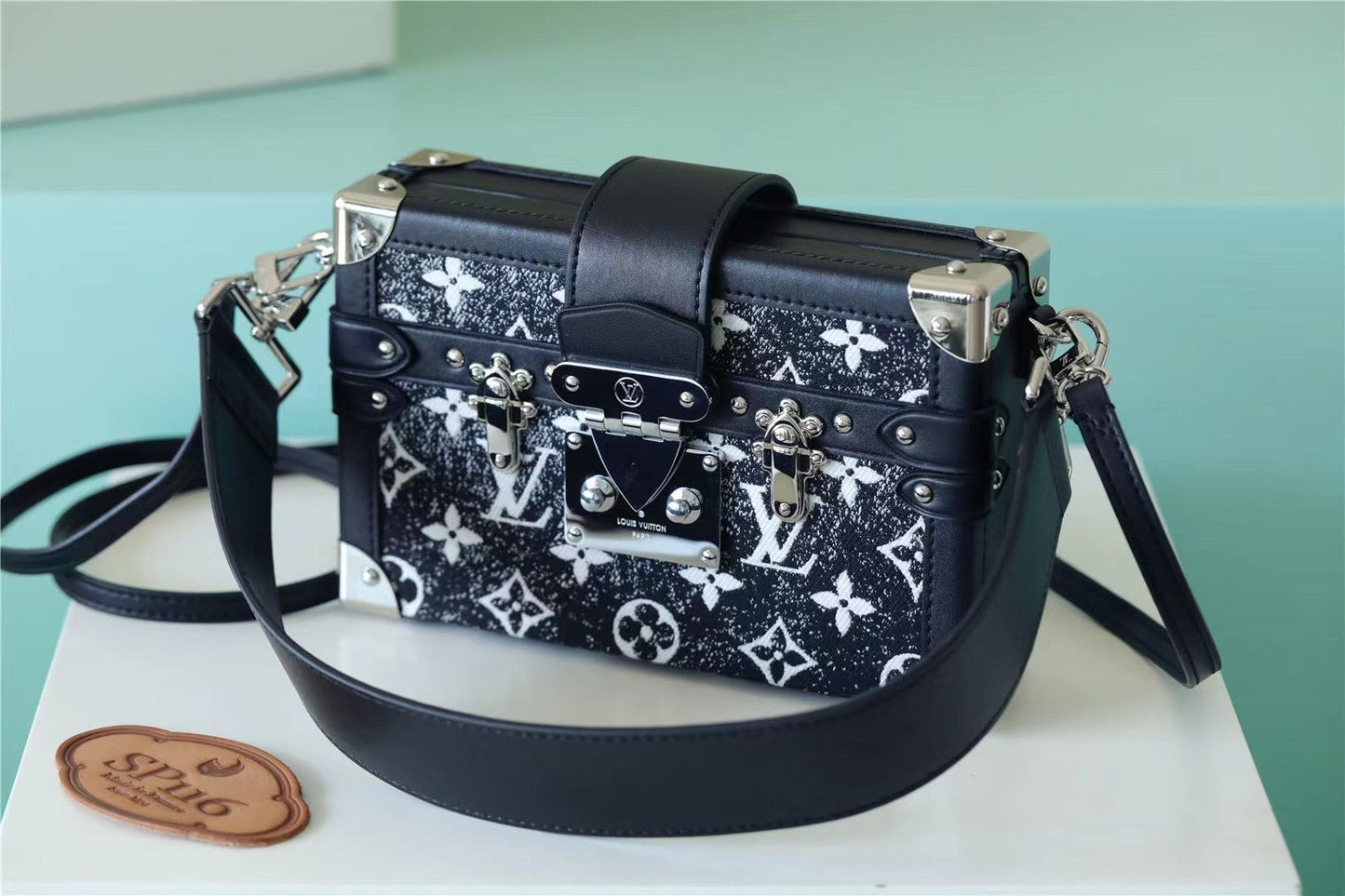 LV Petite Malle Monogram Jacquard Denim Navy Blue For Women,  Shoulder And Crossbody Bags 7.9in/20cm LVÃ‚Â 