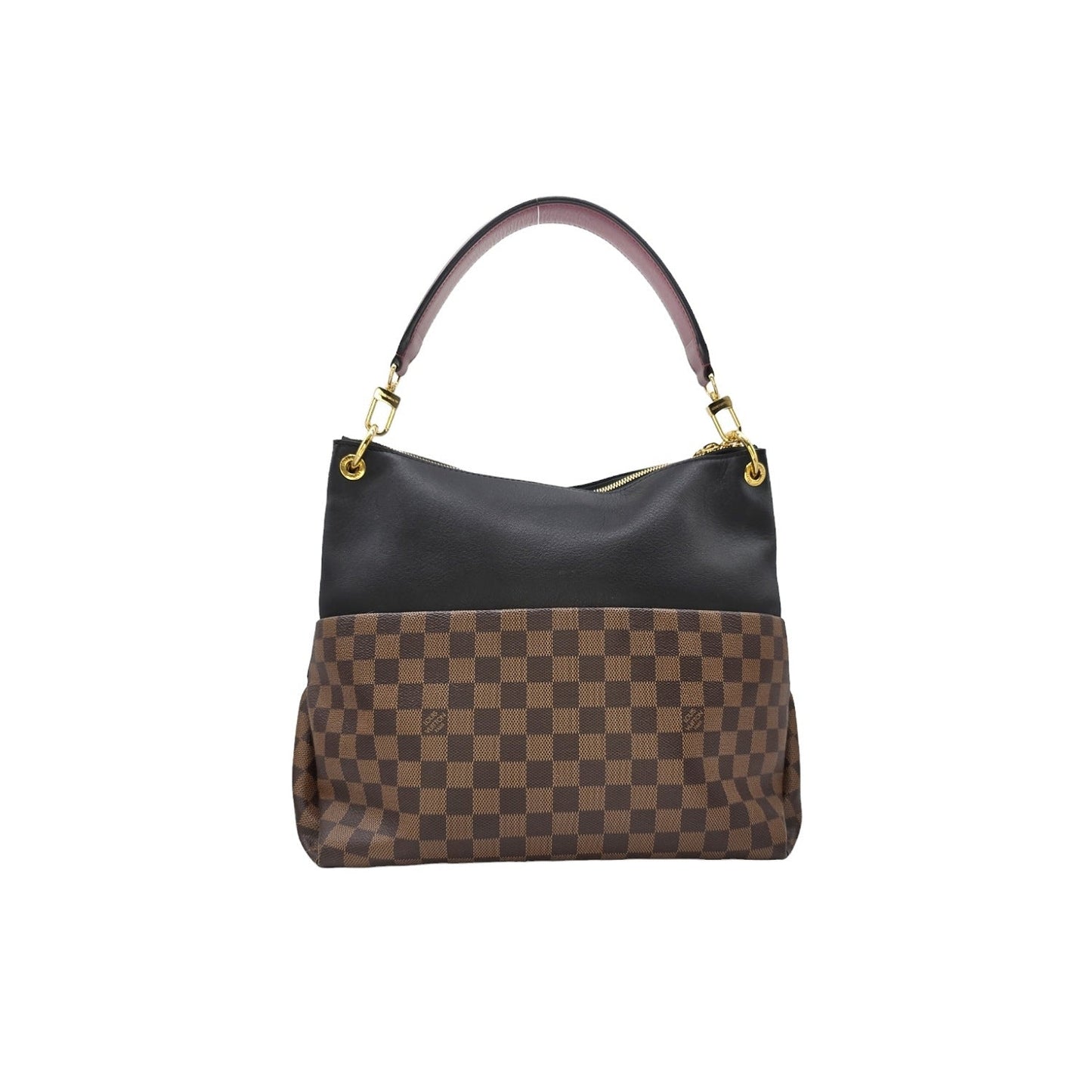 Louis Vuitton Damier Ebene Black Calfskin Maida Hobo