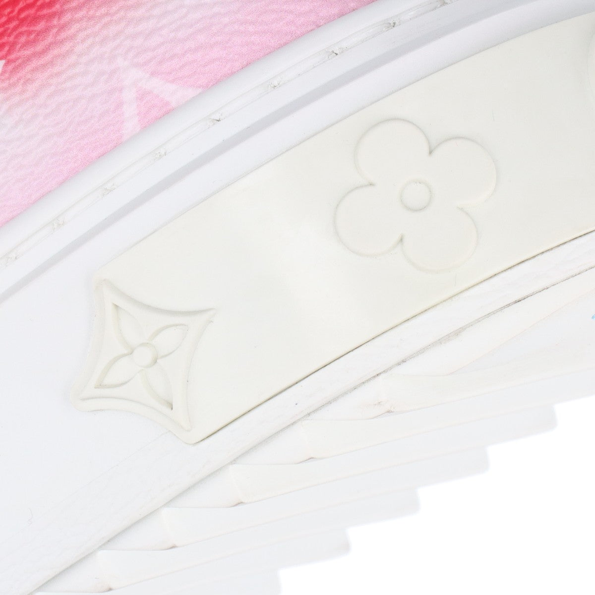 Louis Vuitton Time Outline 19 Years PVC  Leather Trainers 35  Red × White CL1119 Monogram