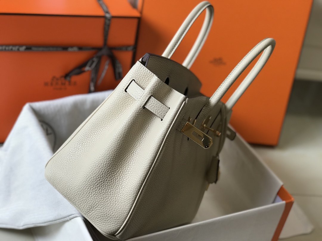 GLAMI Birkin Cream With Gold Hardware Bag For Women, Handbags, Shoulder Bags 30cm/12in