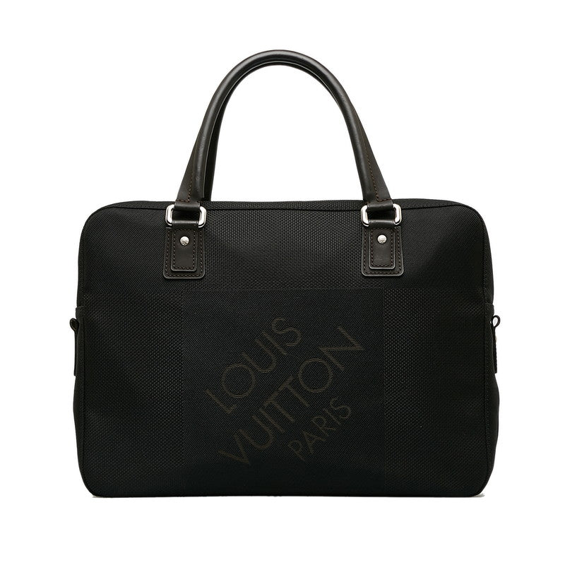 Louis Vuitton Jeanne Jacks Business Bag M93082 Noir Black Canvas Leather Men Louis Vuitton