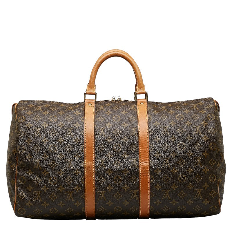 Louis Vuitton Monogram Keiphorus 50 Boston Bag Shoulder Bag 2WAY M41426 Brown PVC Leather  Louis Vuitton
