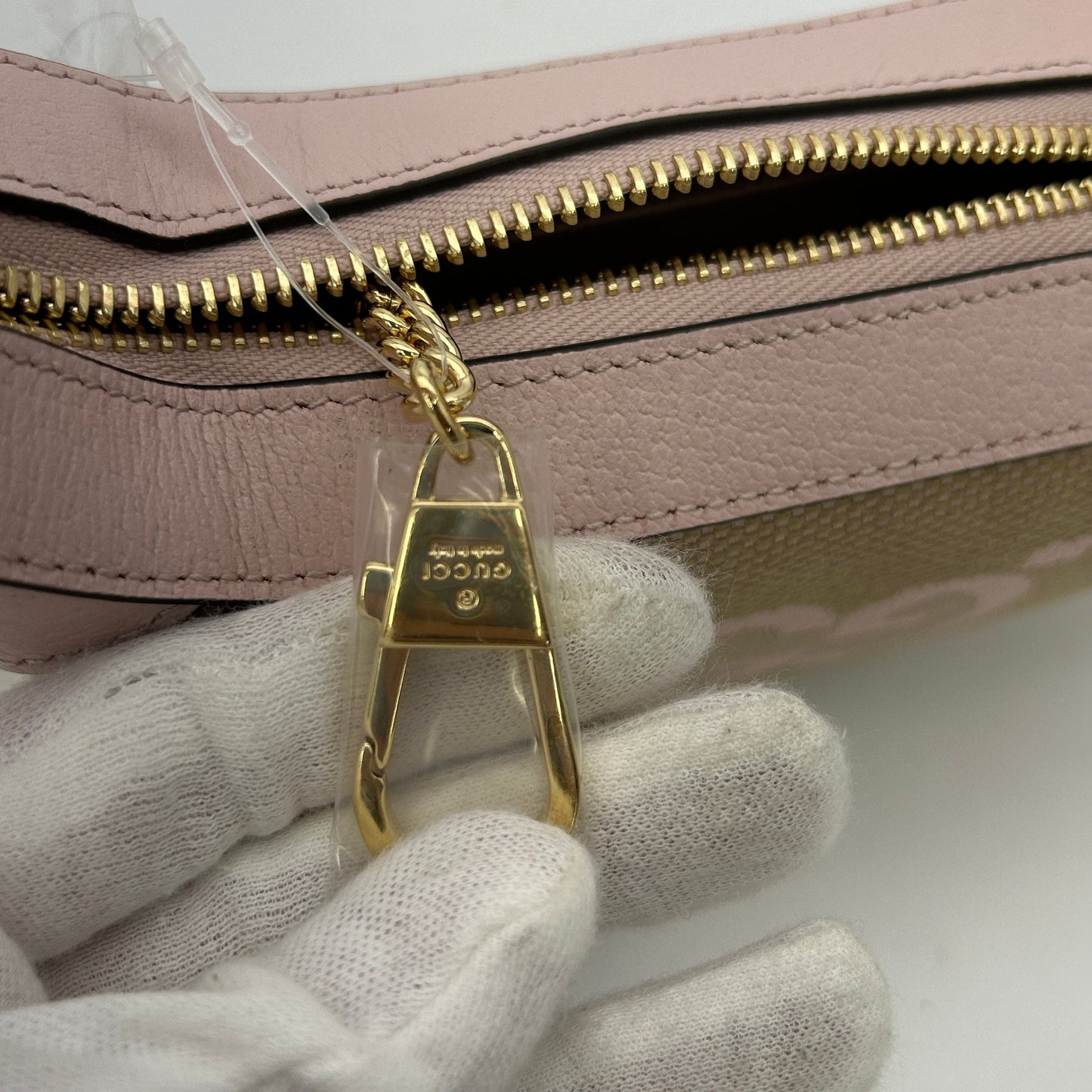 GUCCI Ophidia GG Canvas Leather Pink Mini Bag gu9990bd