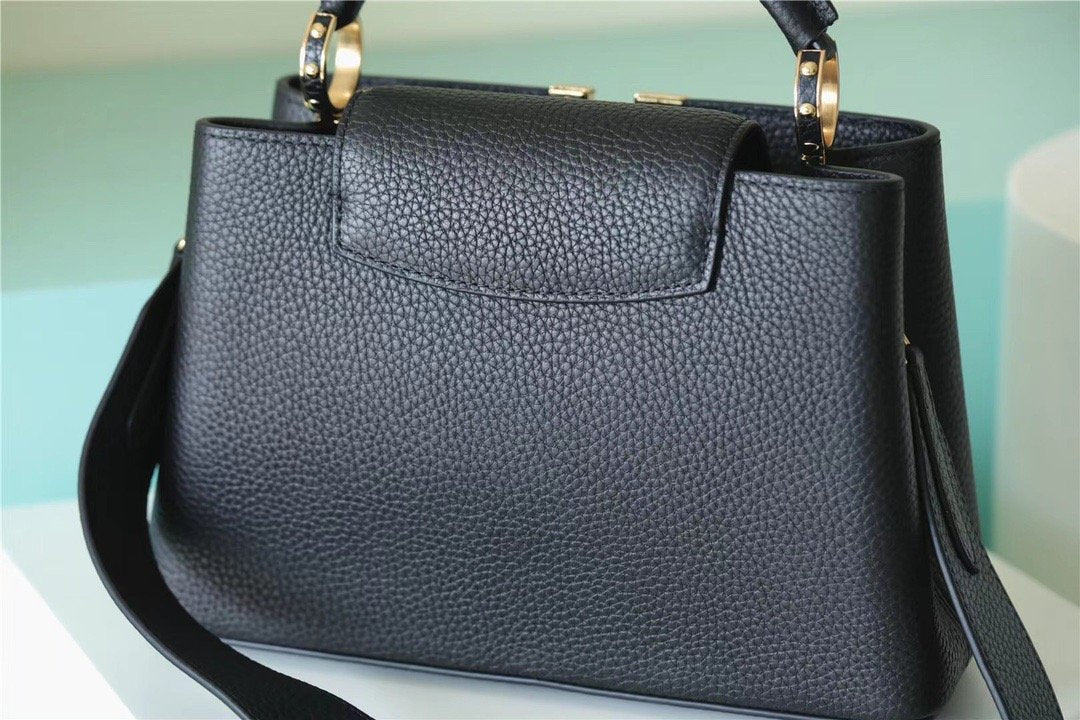 LV Capucines GLAMI Taurillon Black For Women,  Shoulder And Crossbody Bags 26cm/10.6in LV