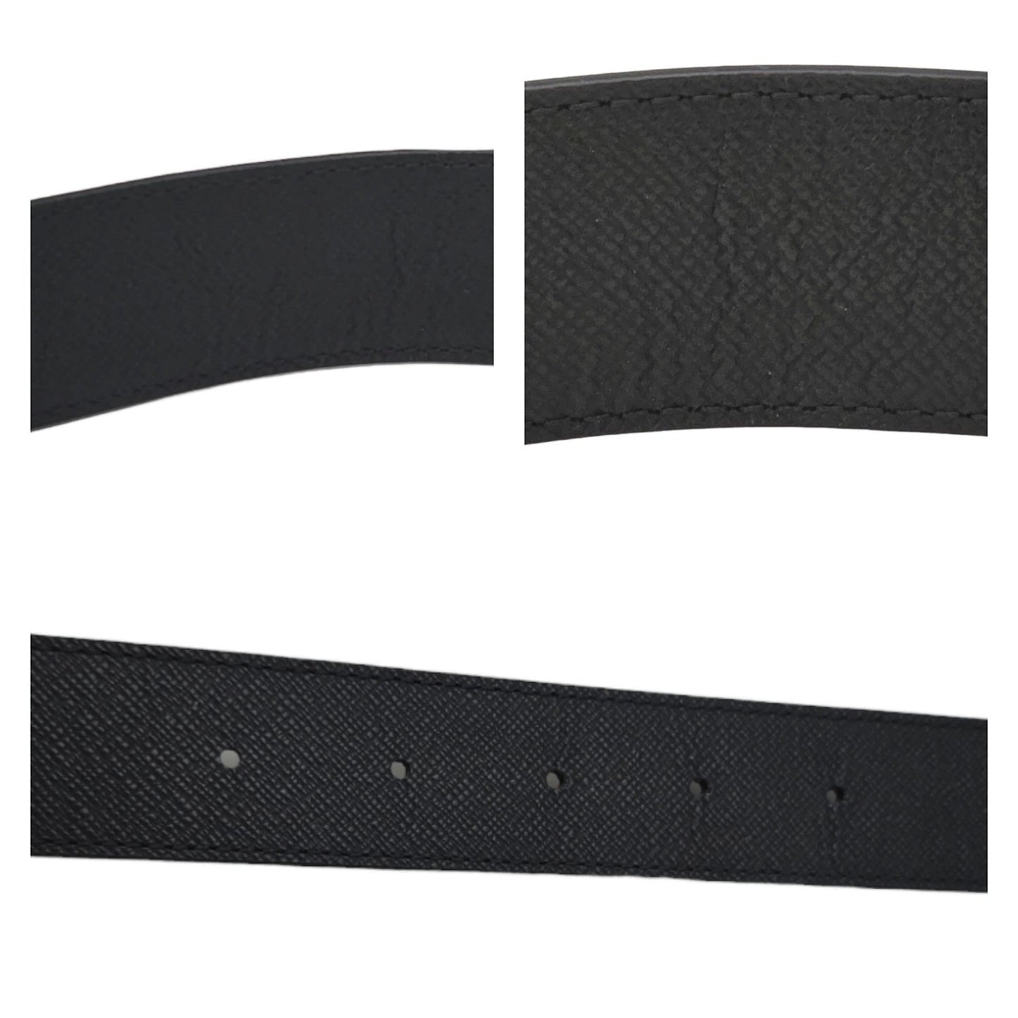 Louis Vuitton LV Initiales Monogram 30mm Reversible Belt Sz 32