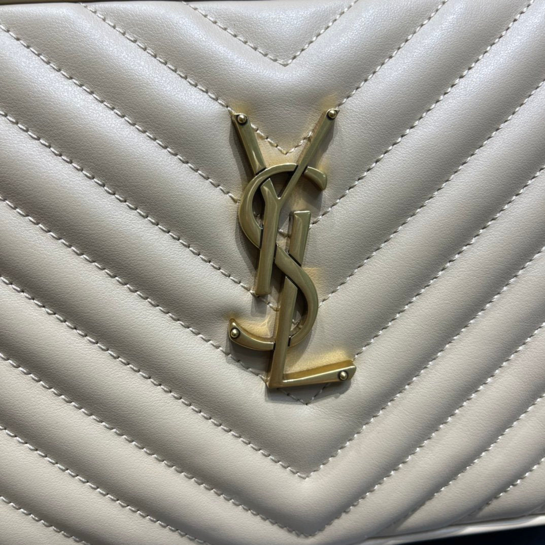 GLAMI Lou Camera Bag Beige With Gold Toned Hardware For Women 9in/23cm YSL 612544DV7072721