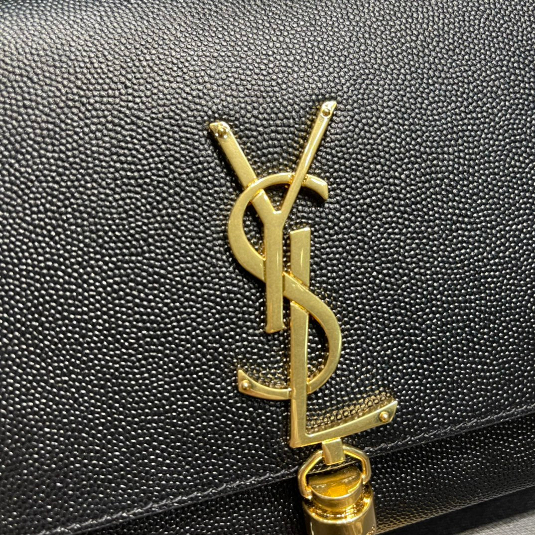 GLAMI Kata MeGLAMIum Chain Bag Black With Tassel For Women 9.4in/24cm YSL 354119BOW0J1000