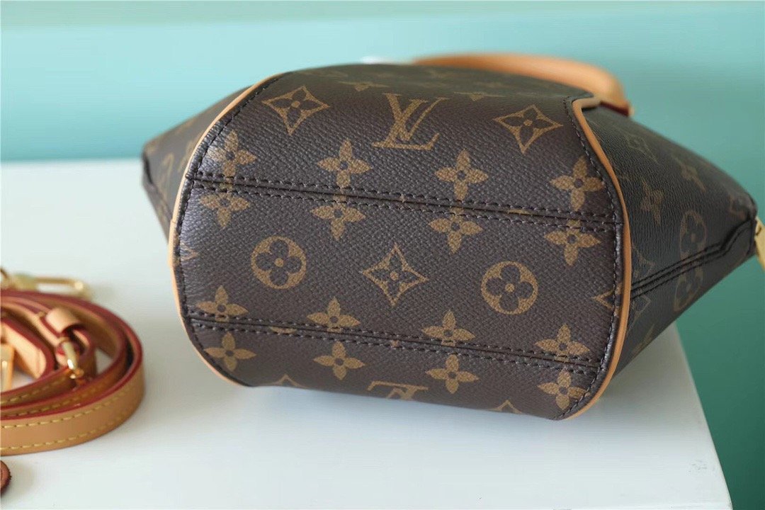 LV Ellipse GLAMI Handbag Created By Nicolas Ghesquiere From Classic Monogram Canvas For Women Brown 23cm/8.9in LV