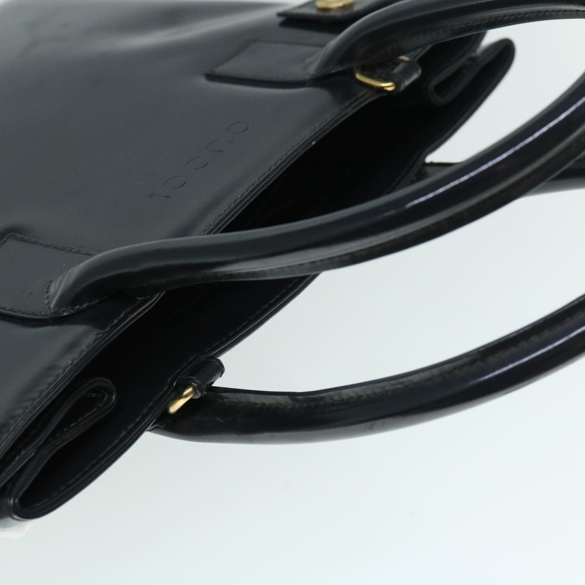 GUCCI Hand Bag Enamel Black 000 1046 0503 60024