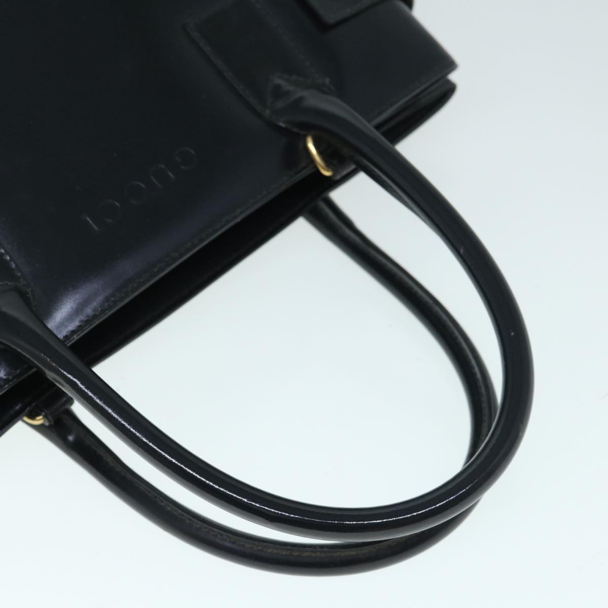 GUCCI Hand Bag Enamel Black 000 1046 0503 60024