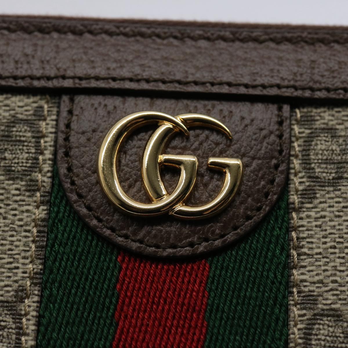 GUCCI GG Offdia Web Sherry Line Long Wallet Beige Red Green 523154 60075S