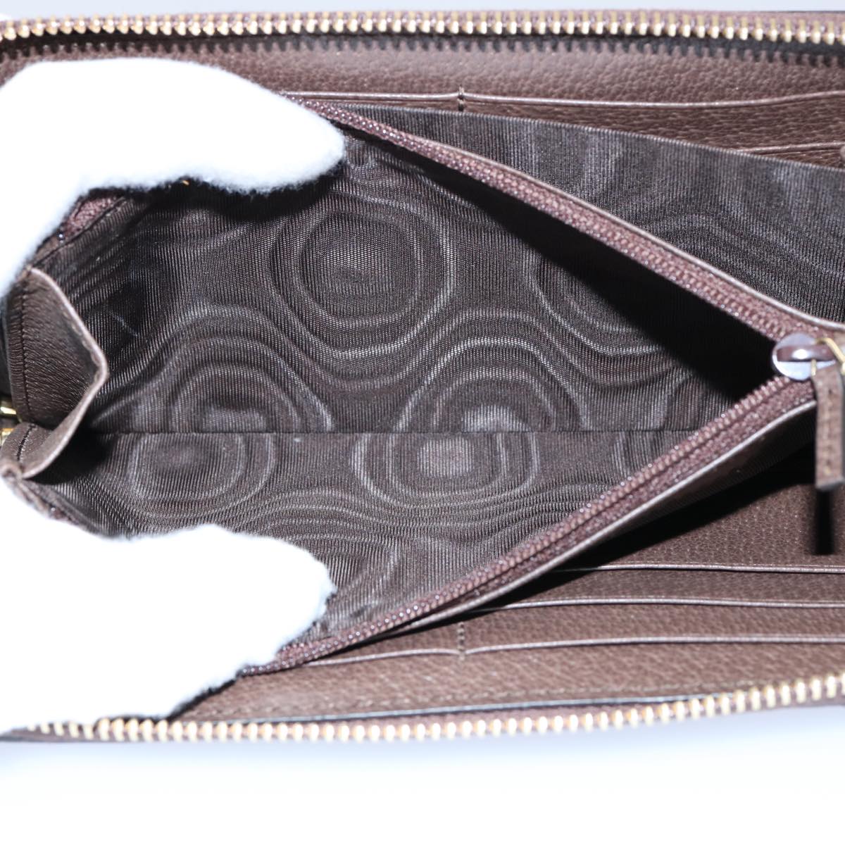 GUCCI GG Offdia Web Sherry Line Long Wallet Beige Red Green 523154 60075S