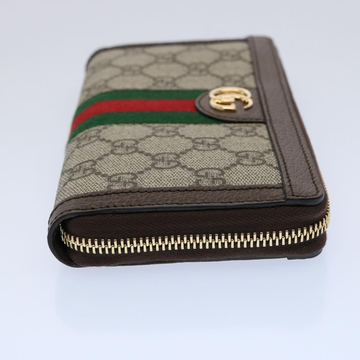 GUCCI GG Offdia Web Sherry Line Long Wallet Beige Red Green 523154 60075S