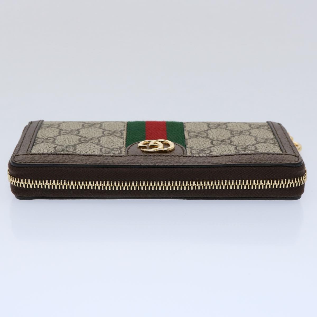 GUCCI GG Offdia Web Sherry Line Long Wallet Beige Red Green 523154 60075S