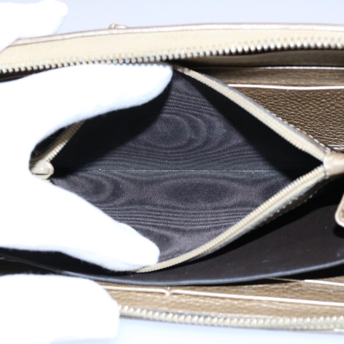 GUCCI Long Wallet Leather Gray 269991 60099